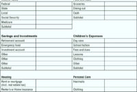 Best Household Income Statement Template