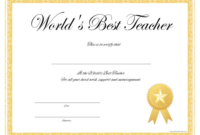 Best Teacher Certificate Templates Free | Teacher inside Best Teacher Certificate Templates