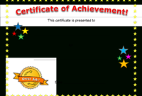 Blank Certificate Of Achievement | Templates At throughout Top Science Achievement Award Certificate Templates