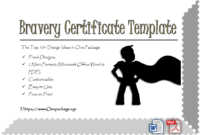 Bravery Certificate Template: Top 10+ Funny Ideas inside Fascinating Bravery Award Certificate Templates
