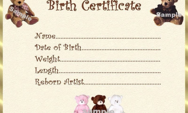 Build A Bear Birth Certificate Template Lovely Pin for Fascinating Amazing Teddy Bear Birth Certificate Templates Free