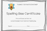 C Is For Creative Classroom: Spelling Bee Certificate regarding Baby Shower Winner Certificate Template 7 Ideas