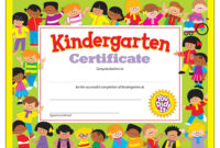 Certificate Kindergarten - Certificates Templates Free in Certificate For Pre K Graduation Template