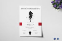 Certificate Of Achievement For Running Design Template In inside Editable Running Certificate