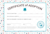 Certificate Of Adoption Design Template In Psd, Word inside Pet Adoption Certificate Editable Templates