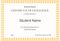 Certificate Of Excellence Template Download Printable Pdf pertaining to New Outstanding Performance Certificate Template