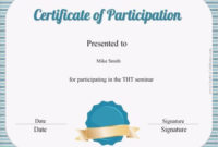 Certificate Of Participation | Certificate Of intended for Baby Shower Game Winner Certificate Templates