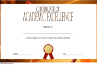 Certificate Of Recognition For Academic Excellence inside Amazing Academic Excellence Certificate