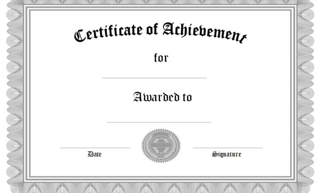 Certificate Template Editable - Certificates Templates Free with Swimming Achievement Certificate Free Printable
