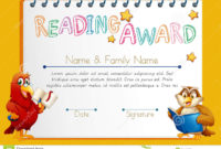 Certificate Template For Reading Award Stock Vector for Reader Award Certificate Templates