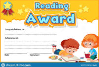 Certificate Template For Reading Award With Kids Reading intended for Amazing Reading Certificate Template Free