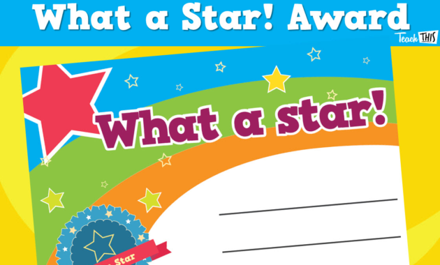 Certificate - What A Star! | Star Students, Student throughout Star Reader Certificate Template