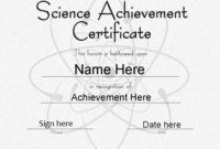 Certificates & Awards inside Science Achievement Award Certificate Templates