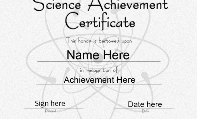 Certificates &amp;amp; Awards inside Science Achievement Award Certificate Templates