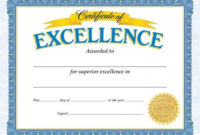 Classic Certificates, Certificate Of Excellence, T11301 pertaining to Amazing Science Fair Certificate Templates