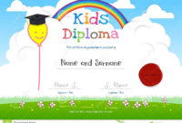 Colorful Kids Summer Camp Diploma Certificate Template In inside Certificate For Summer Camp Free Templates 2020