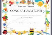 Diploma/Certificate For Preschool Or Daycare: Printable regarding Certificate For Pre K Graduation Template