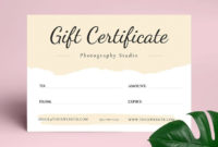 Diy Gift Certificate Template Editable Gift Voucher Design with Printable Photography Gift Certificate Template