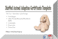 Dog Adoption Certificate Free Printable: 7+ Lovely Ideas with Stunning Stuffed Animal Birth Certificate