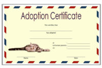 √ 20 Adopt A Pet Certificate Template ™ | Dannybarrantes inside Awesome Pet Birth Certificate Templates Fillable