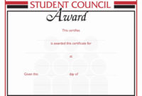 √ 20 Student Council Awards Certificates intended for Top Student Council Certificate Template