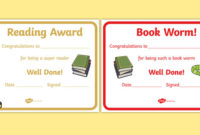Editable Reading Award Certificates – Editable Reading Award regarding Drama Certificate Template Free 7 Fresh Concepts