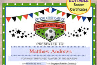 Editable Soccer Award Certificates Instant Download Team with Amazing Soccer Certificate Template Free 21 Ideas