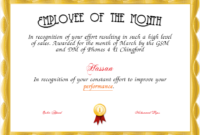 Employee Of The Month Recognition Quotes Maggiemployee with Best Employee Appreciation Certificate Template