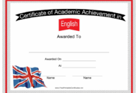 English Language Achievement Certificate Template Download in Best Science Achievement Certificate Template Ideas