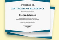 Excellent Employee Performance Award Certificate Template within Outstanding Performance Certificate Template
