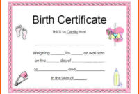 Fake Birth Certificate Maker | Template Business with regard to Fillable Birth Certificate Template