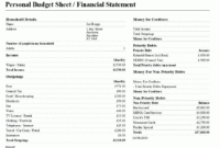 Fantastic Budget Financial Statement Template