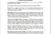 Fantastic Freelance Writer Agreement Contract
