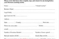 Fascinating Business Coaching Contract Template
