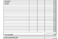 Fascinating Business Startup Cost Template
