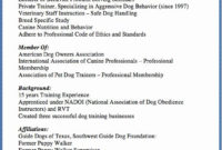 Fascinating Dog Training Contract Template