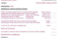 Fascinating Free Bridal Makeup Contract Template