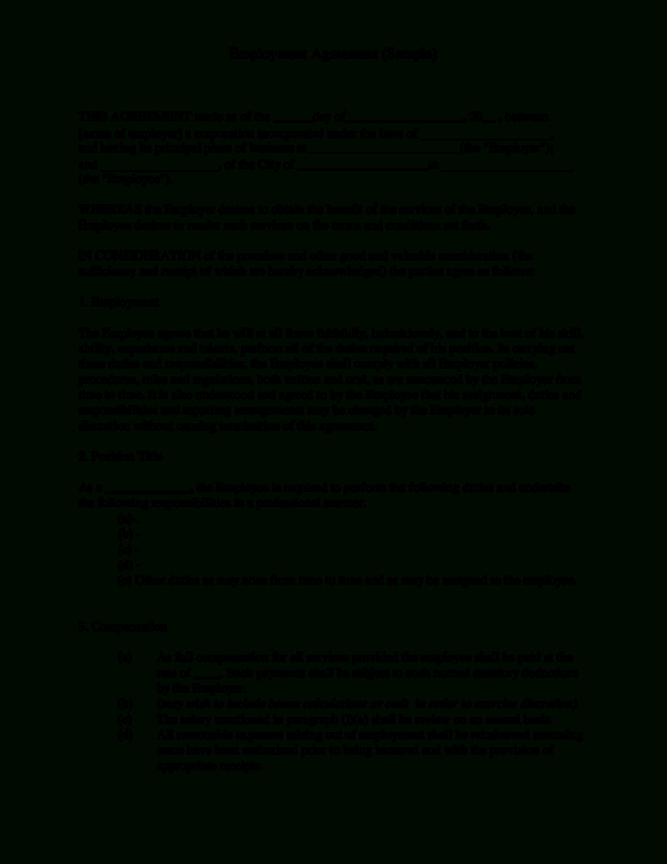 Fascinating Hourly Employee Contract Template