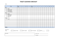 Fascinating Restroom Cleaning Log Template
