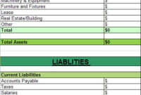 Fascinating Statement Of Assets And Liabilities Template