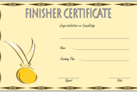 Finisher Certificate Template: 7+ Race Completion Ideas Free regarding Awesome 5K Race Certificate Template