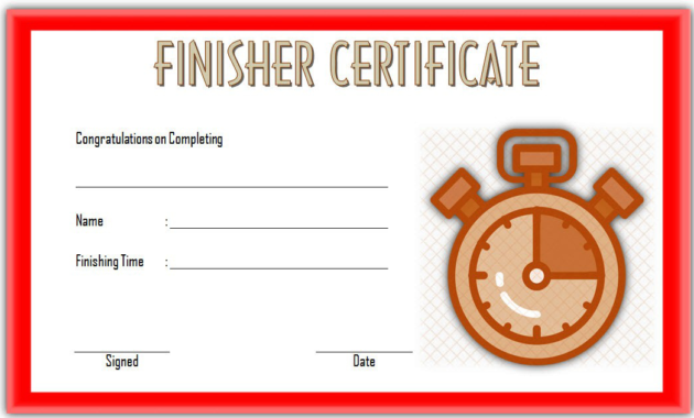 Finisher Certificate Template Free Download (2Nd Design regarding 5K Race Certificate Template