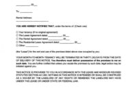Free 30 Day Notice Contract Termination Letter Template