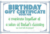 Free 4+ Sample Birthday Gift Certificate Templates In Psd with Birthday Gift Certificate