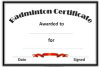 Free Badminton Certificate Template - Customize Online throughout Badminton Certificate Templates