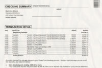 Free Bank Account Statement Template