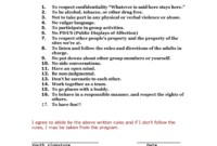 Free Behavior Contract Template For Teenagers