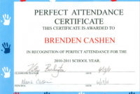 Free Catalog Certificates Free Perfect Attendance For with Simple Printable Perfect Attendance Certificate Template
