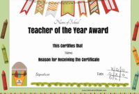 Free Certificate Of Appreciation For Teachers | Customize throughout Fantastic Outstanding Effort Certificate Template