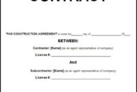 Free Cost Plus Building Contract Template